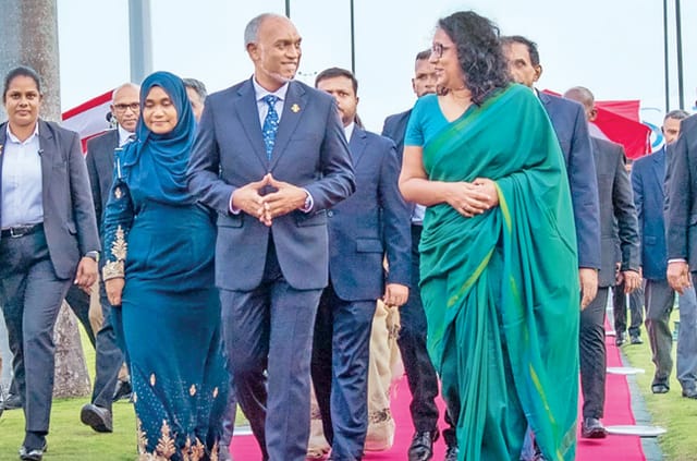 Maldivian President arrives in Sri Lanka on two-day state visit